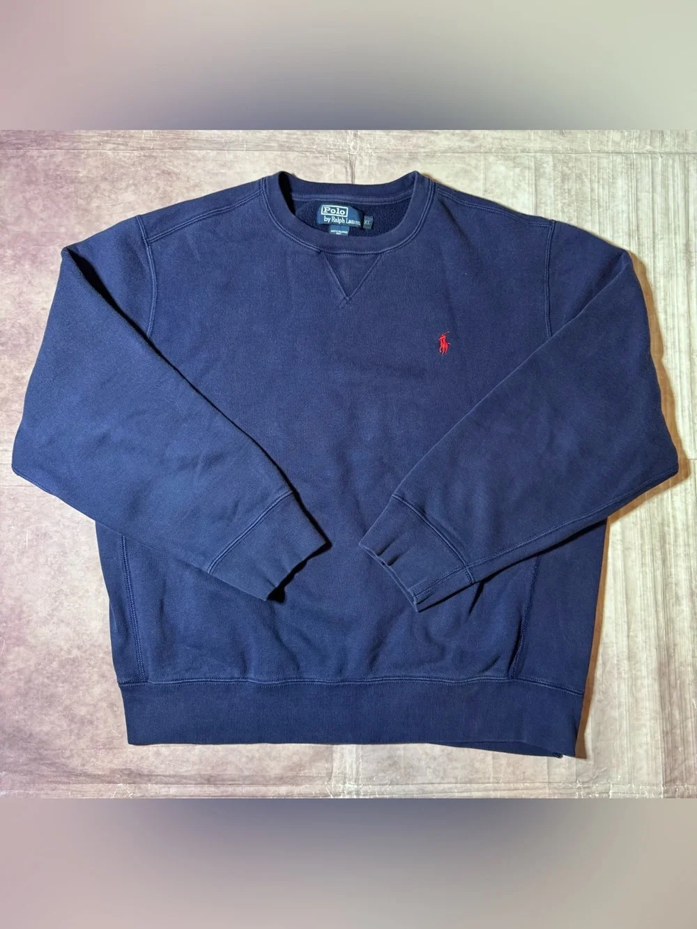 Polo Ralph Lauren Double Knit Heavyweight  Sweatshirt Men’s Size XL Navy Blue RL